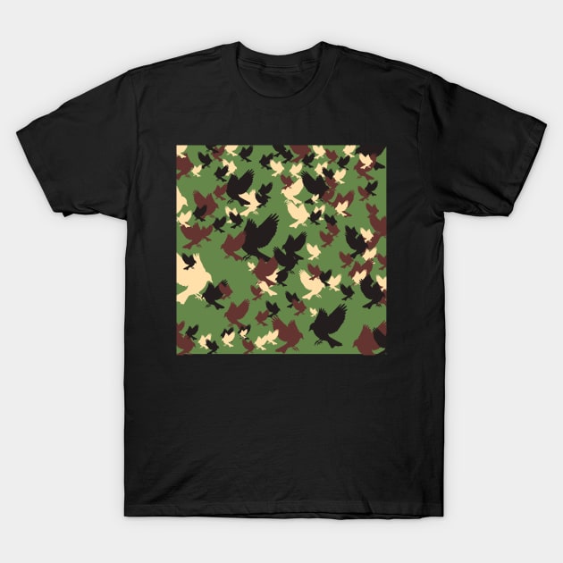 Birding camouflage T-Shirt by Geoji 